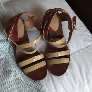 Coach leather wedges